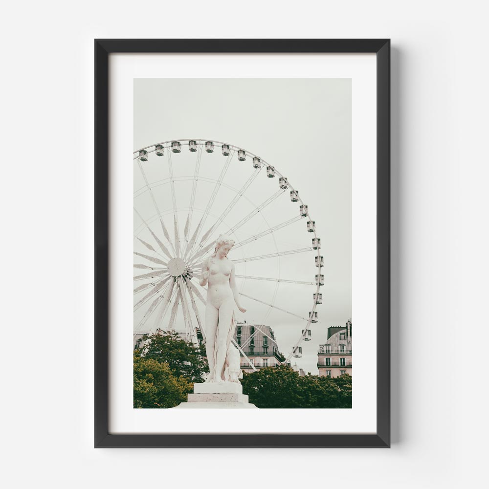 Bring the charm of Parisian streets to your walls with this exquisite framed photograph of Mademoiselle.