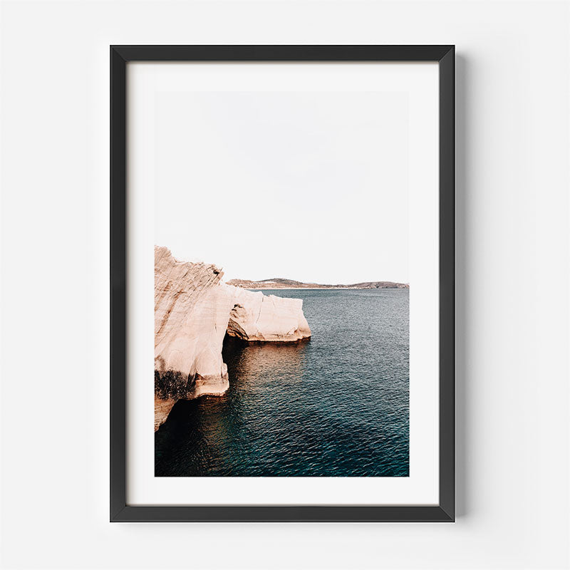Milos Cliff Coastal Photography Art Print