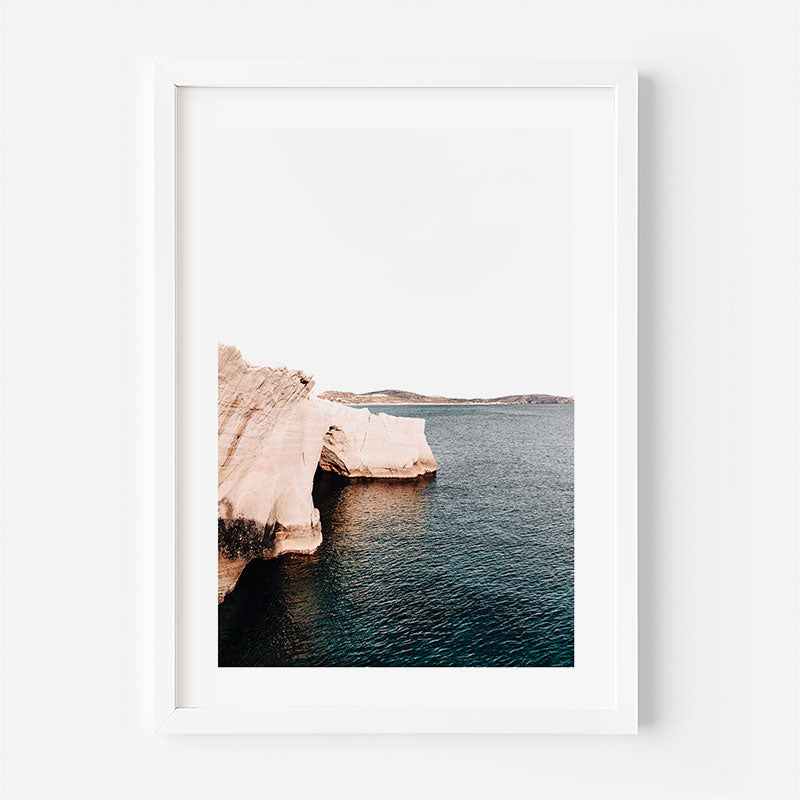 Milos Cliff Coastal Photography Art Print