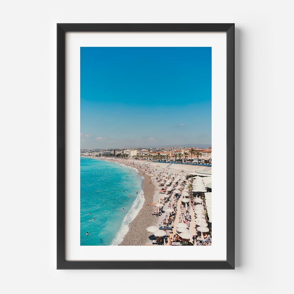 Immerse yourself in the serene charm of NICE Coastline, CÔTE D'AZUR, FRANCE with this breathtaking canvas print - perfect for home decor