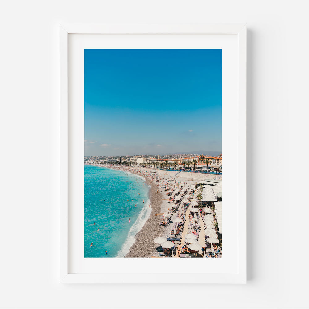 Experience the allure of NICE Coastline, CÔTE D'AZUR, FRANCE with this captivating canvas print - perfect for wall art enthusiasts