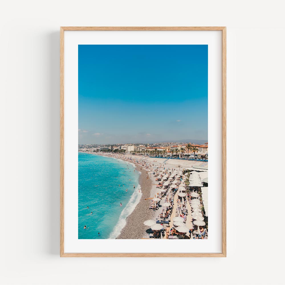 A captivating canvas print showcasing the beauty of NICE Coastline, CÔTE D'AZUR, FRANCE - perfect for wall art and home decor