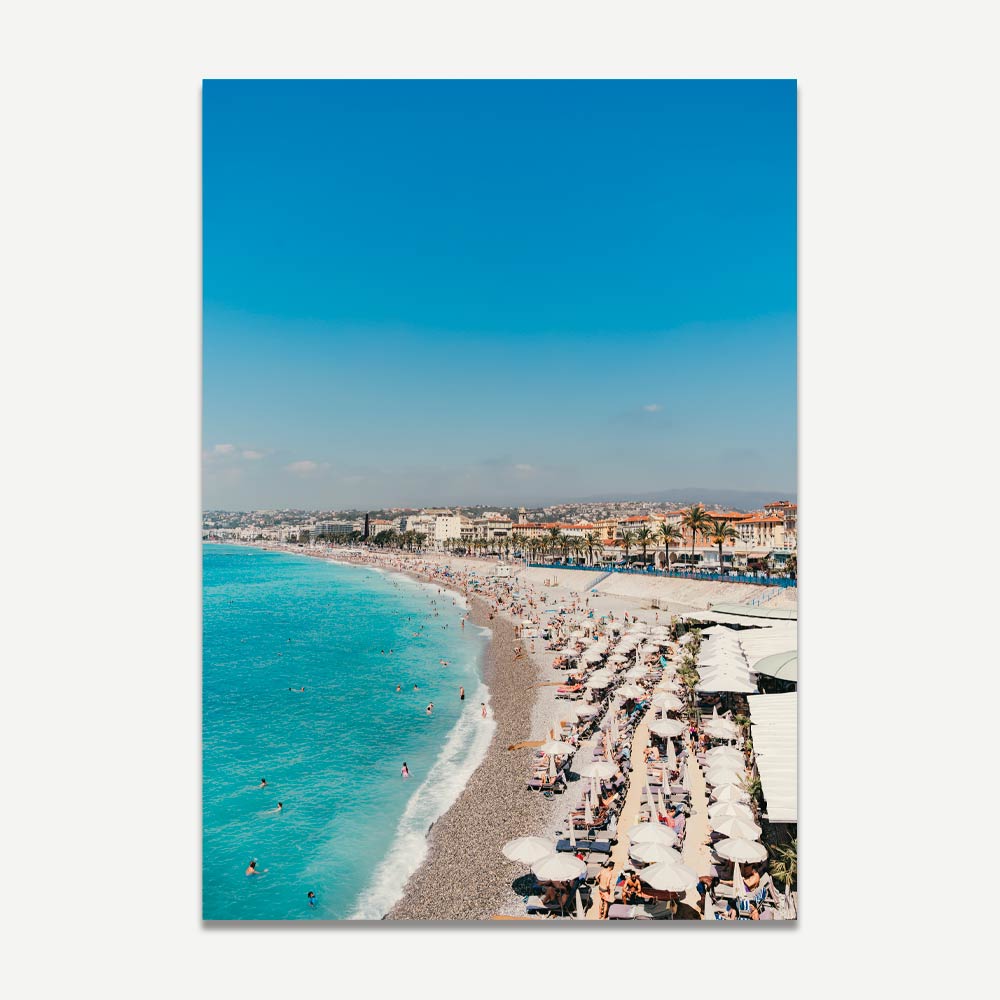 Explore the scenic NICE Coastline, CÔTE D'AZUR, FRANCE with this stunning canvas print - an ideal addition to any fine arts collection