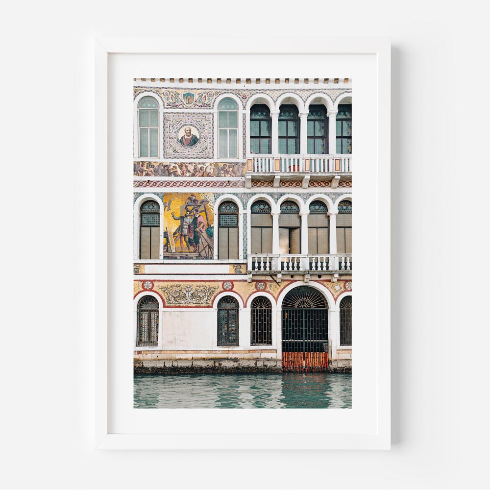 Canvas print featuring the elegance of Palais Barbarigo in Venice, Italy - Ideal for wall art and home decor.