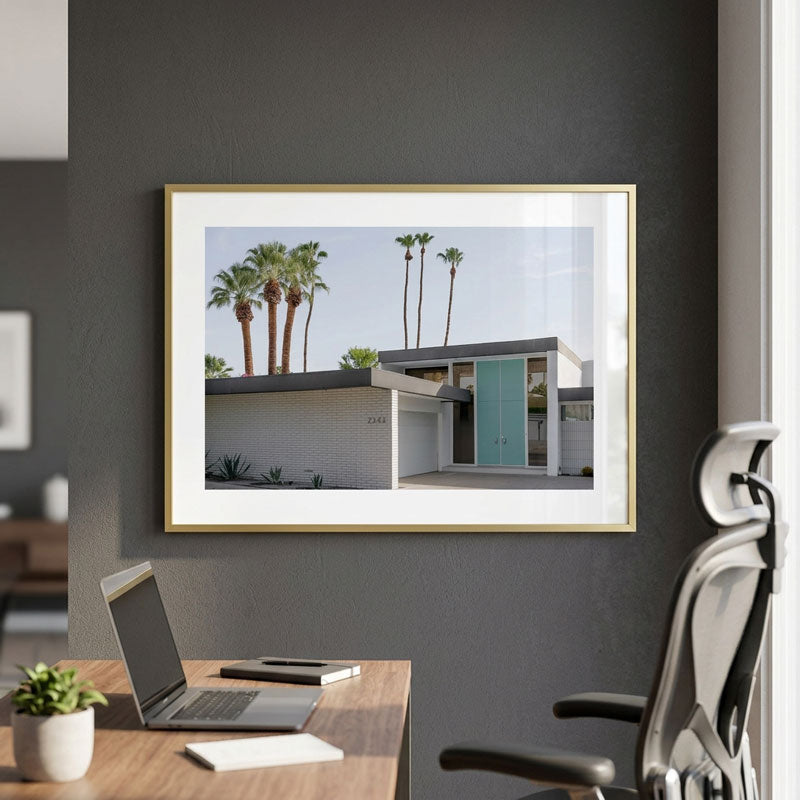 Tall Blue Door Palm Springs Art Print