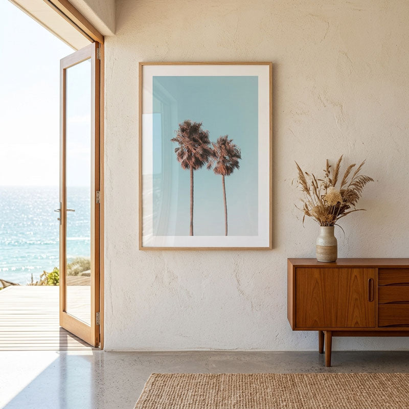 Twin palms California Art Print