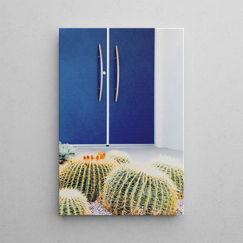 Blue Door Cactus Palm Springs Canvas Art