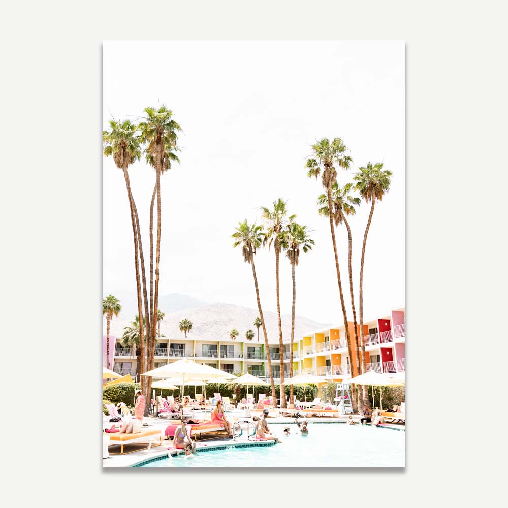 Vibrant colour of Poolside at Saguaro Hotel Palm Springs