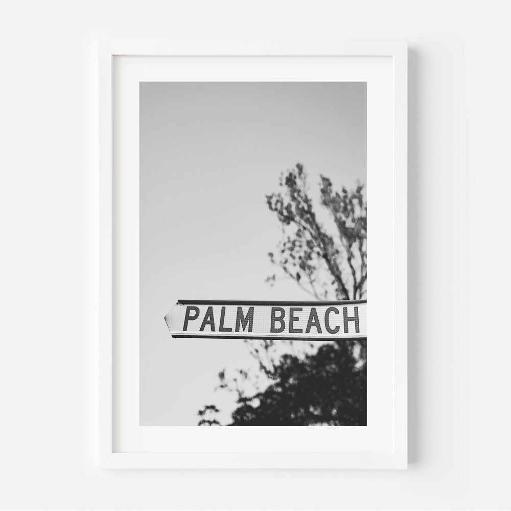Stylish Palm Beach Sign captured in Australia - Perfect for wall art and home decor.