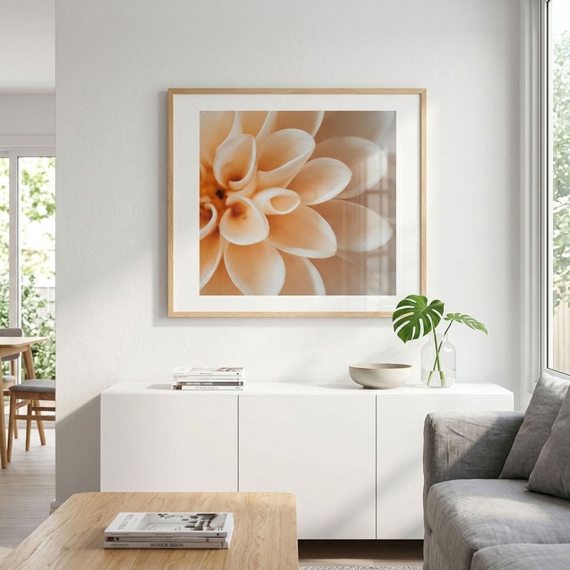 Peach Dahlia Art Print
