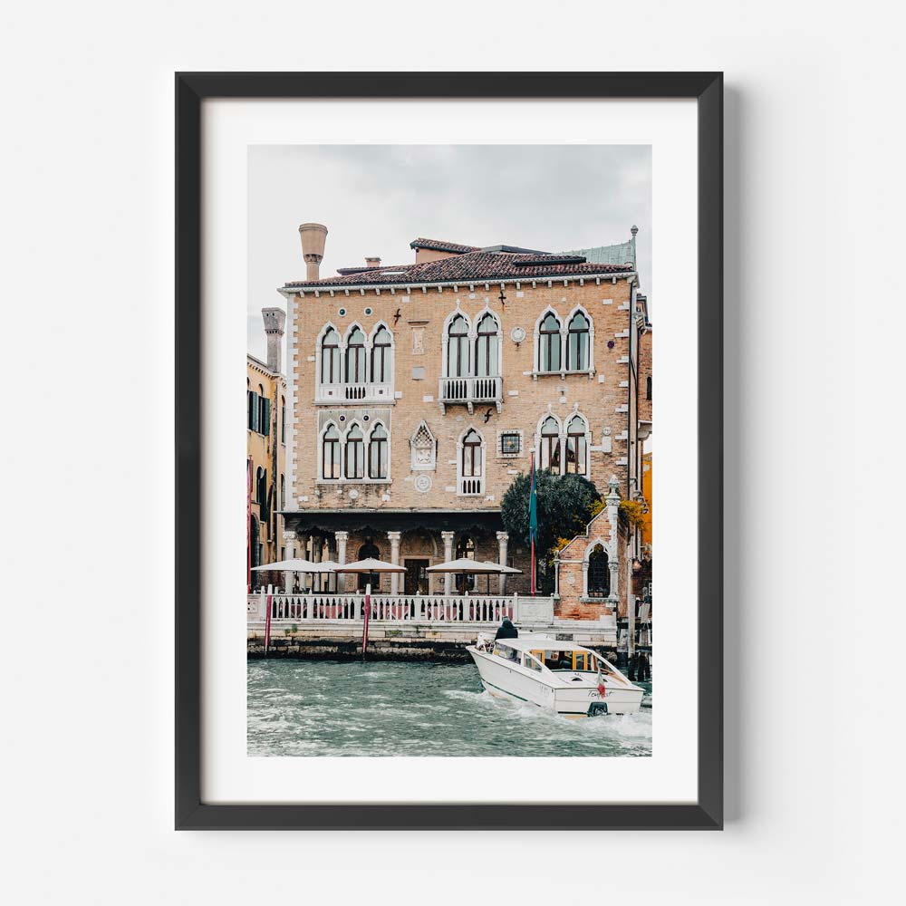 Iconic Venetian gondola ride in Venice, Italy - Enhance your space with this picturesque wall decor.