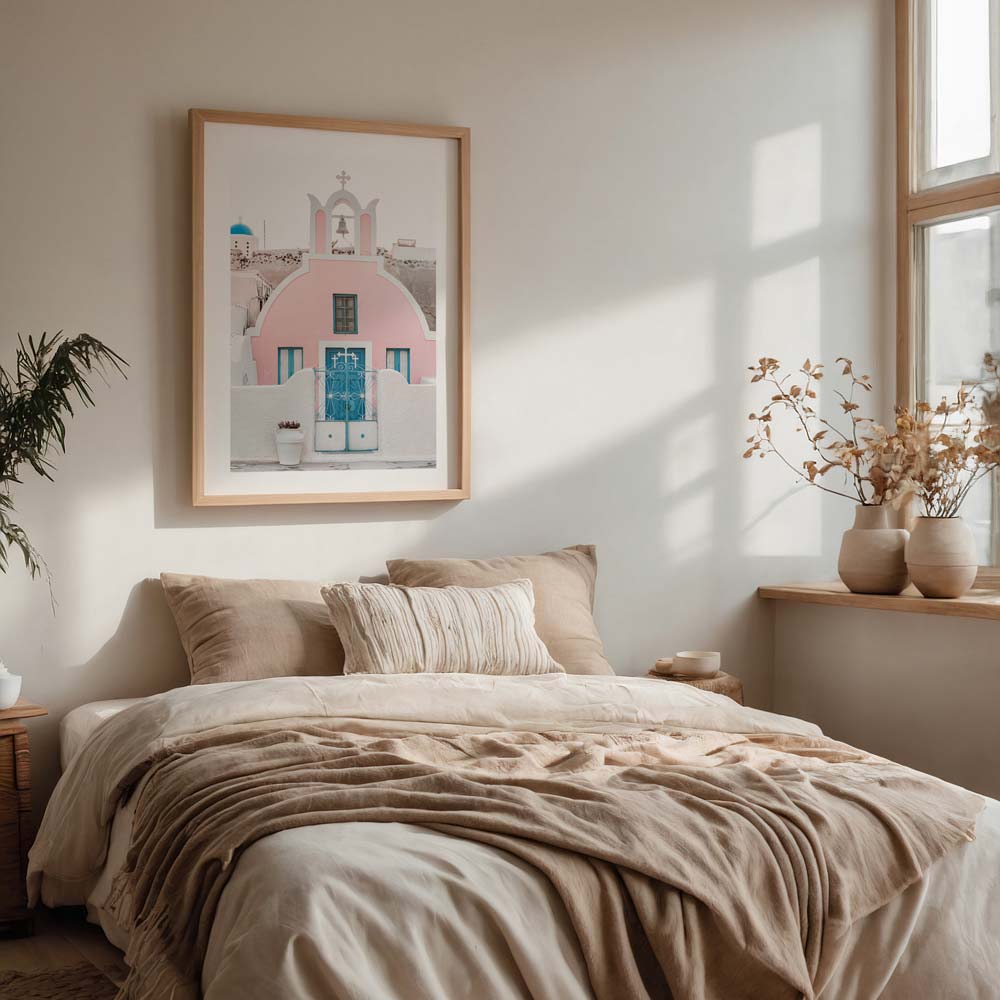 Holy Pink Santorini Art Print