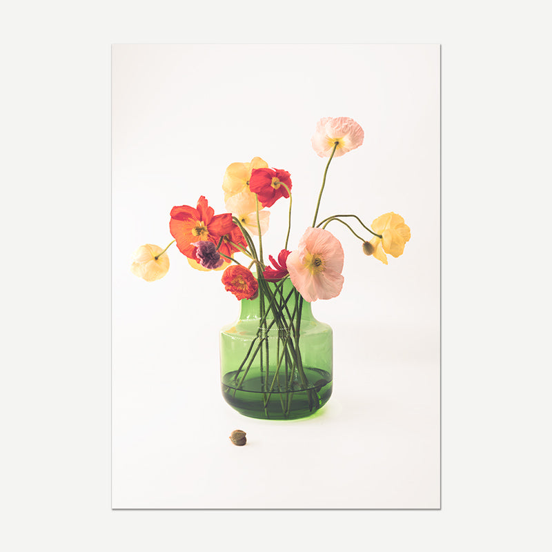 Poppies in A Green Vase Fine Art
