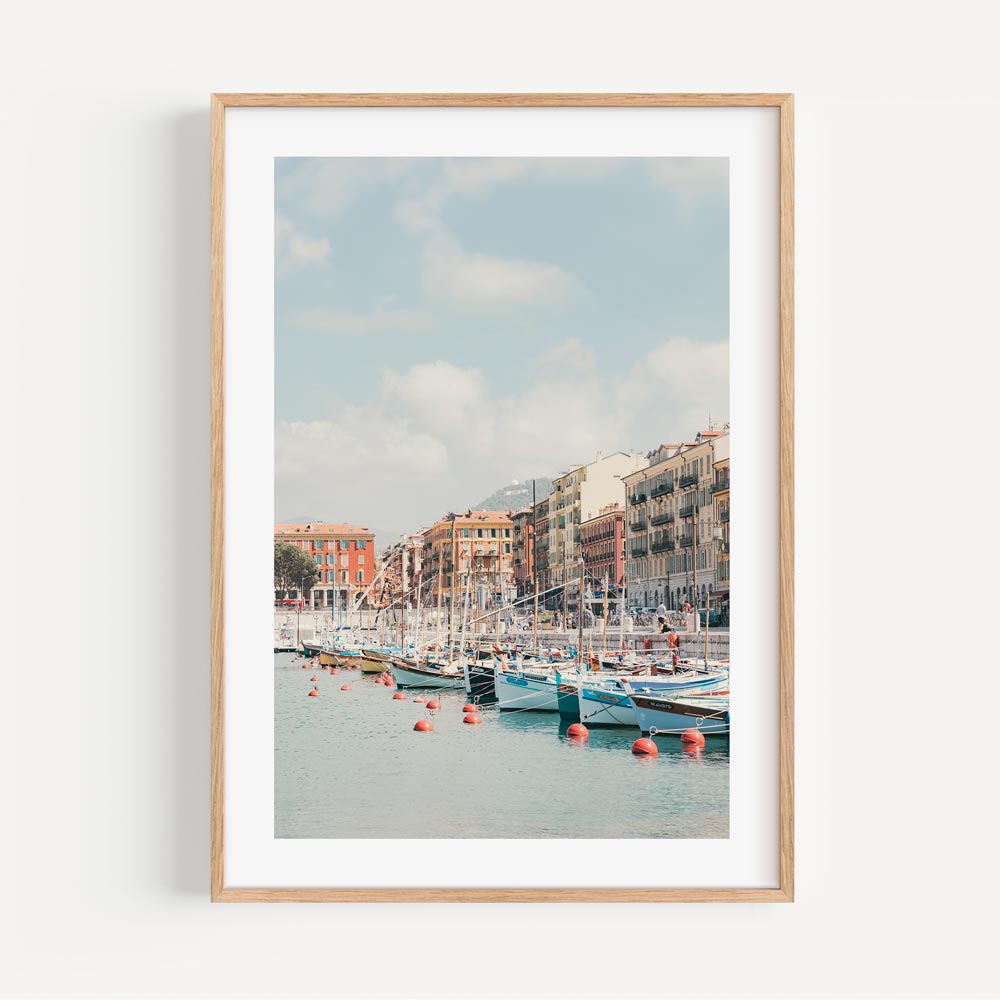 Immerse yourself in the coastal charm of Port Lympia, NICE, CÔTE D'AZUR, FRANCE captured in this captivating photograph