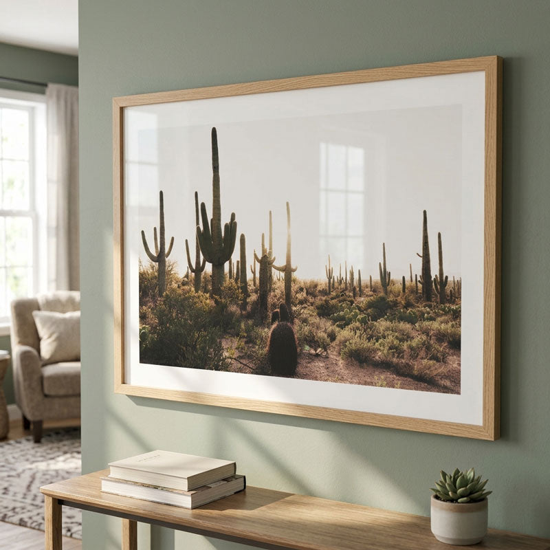 Saguaro Cactus Silhouettes Art Print
