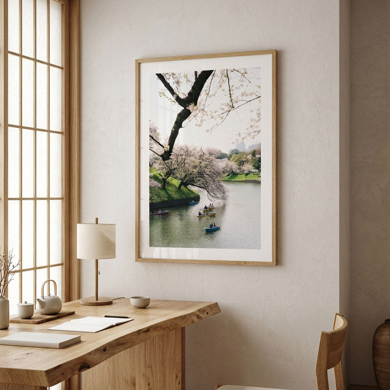 Boating in Chidorigafuchi Art Print