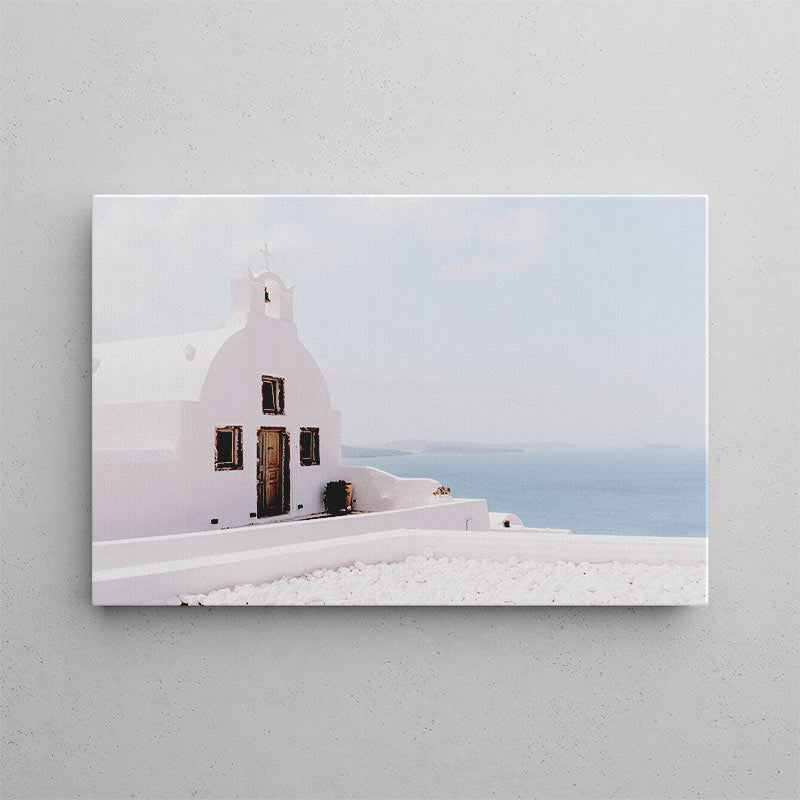 Divine Chapel Santorini Canvas Art