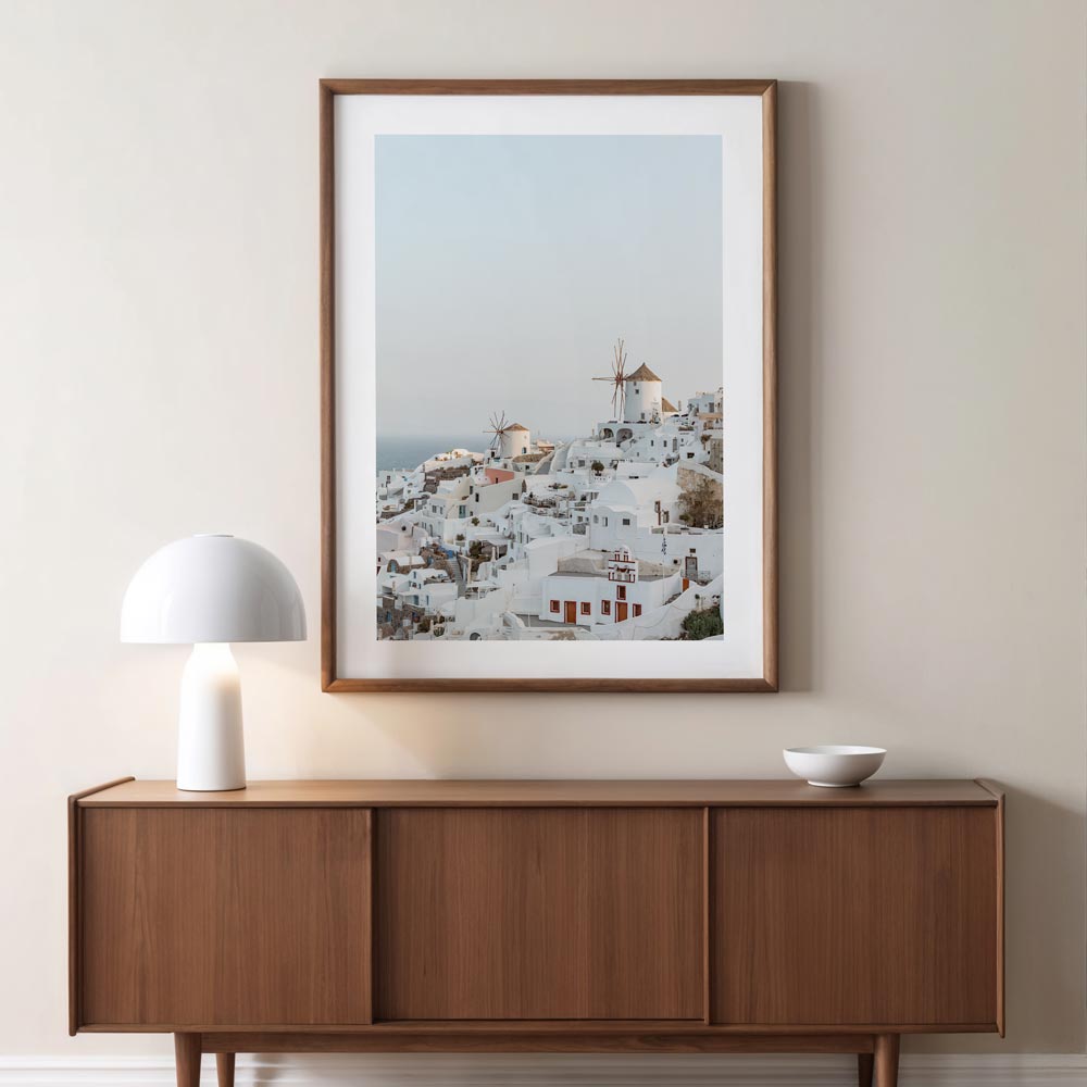 Oia At Sunrise Art Print