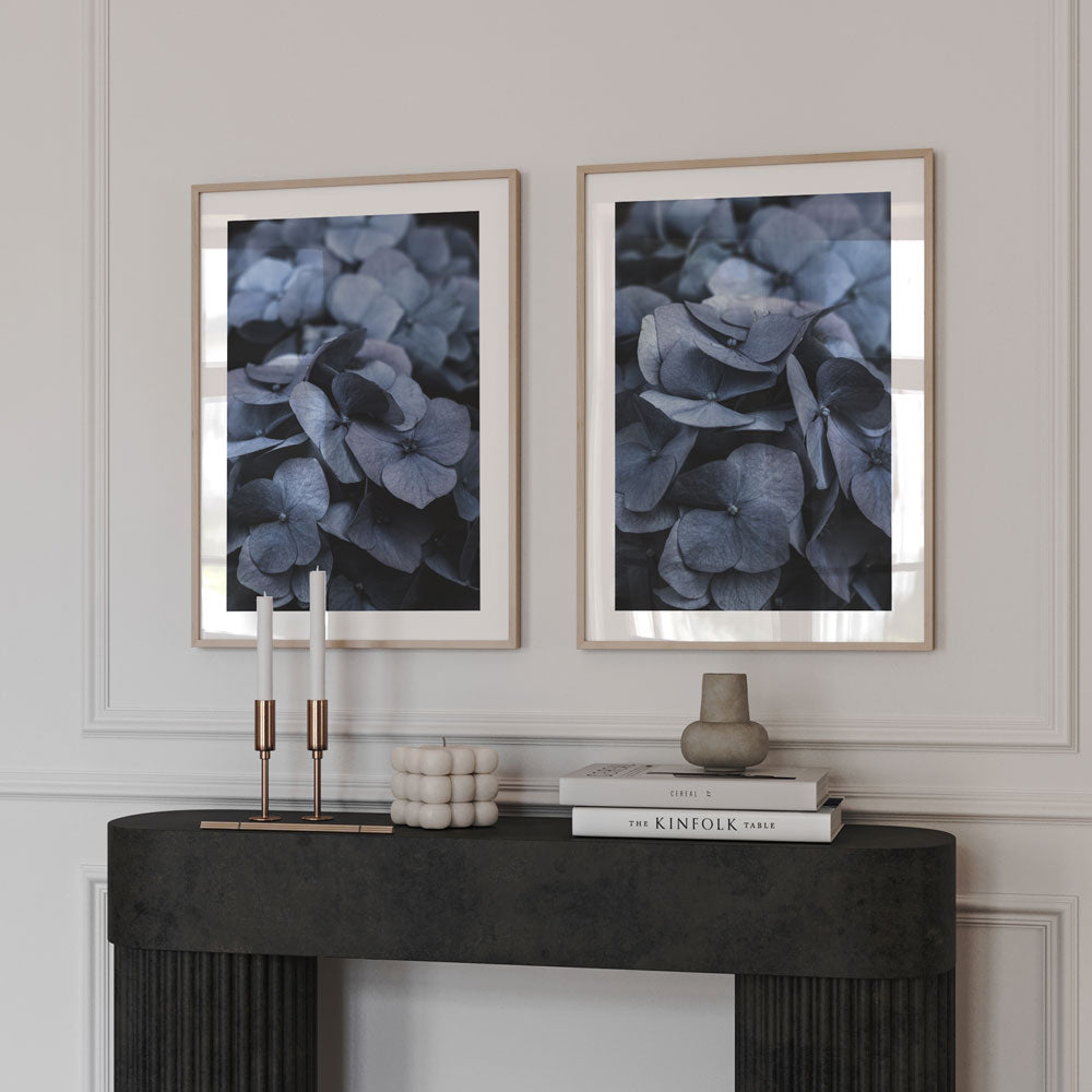 Set of 2 Art Prints - Hydrangea I & II