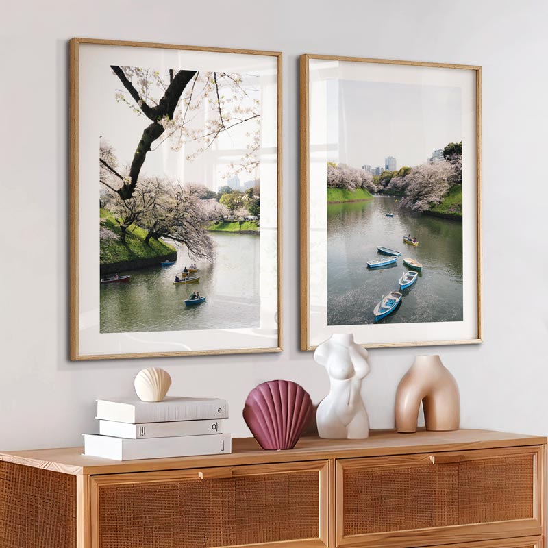 Boating in Chidorigafuchi Art Print