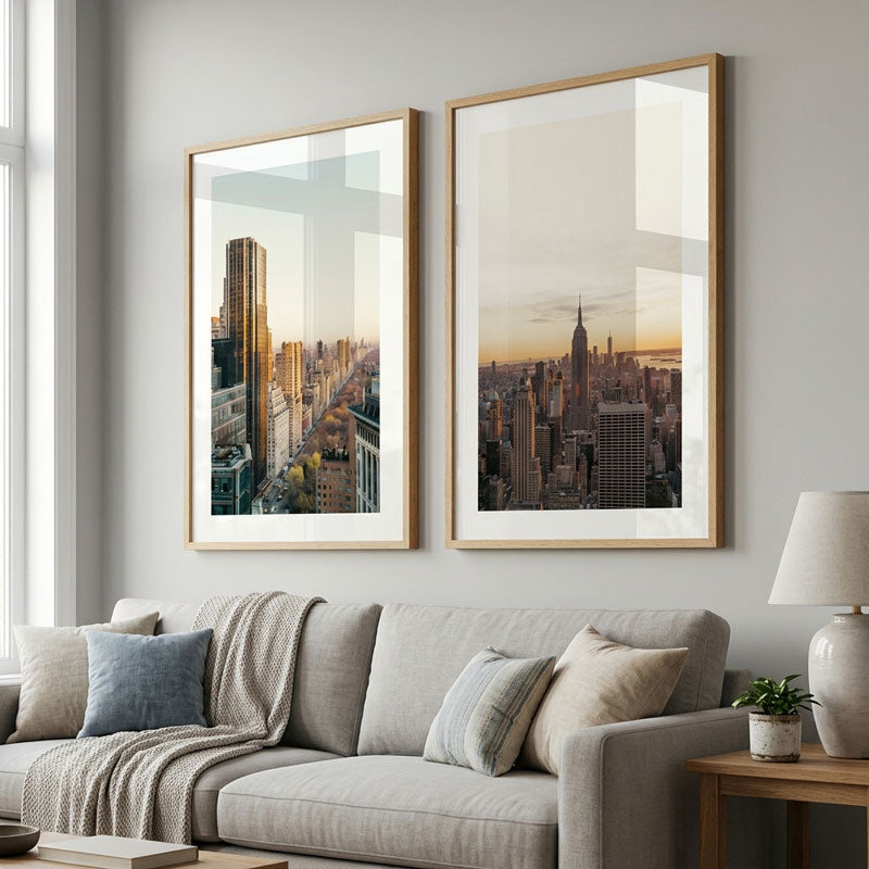 Set of 2 Art Prints - Upper West Side & Empire State