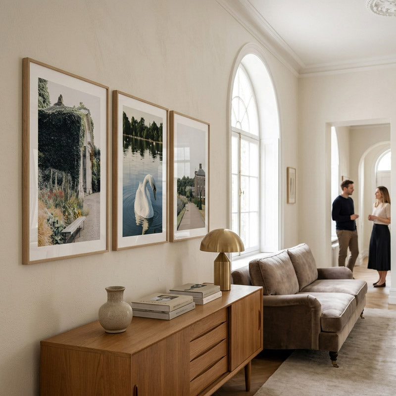 Set of 3 Art Prints - Kensington Gardens II, White Swan & Kensington Gardens I