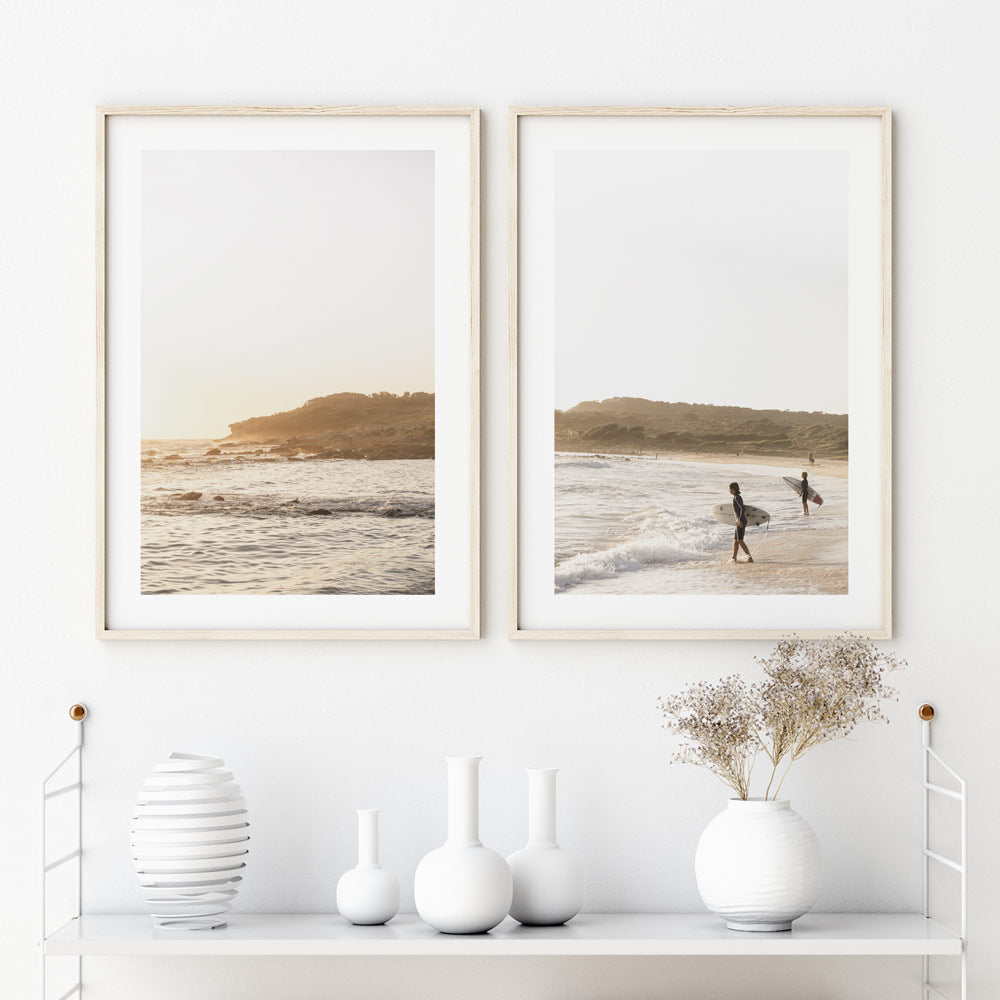 Set of 2 Art Prints - Morning Bliss I & Young Surfers