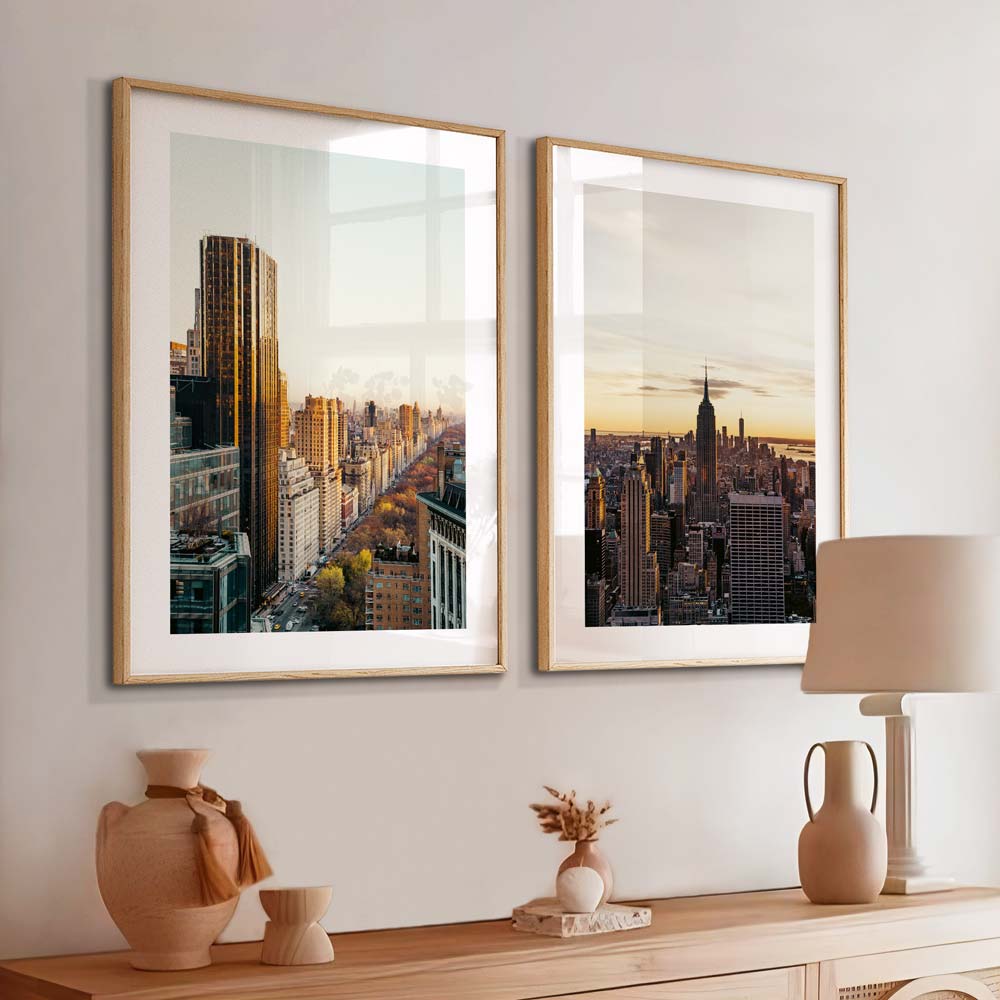 Set of 2 Art Prints - Upper West Side & Empire State