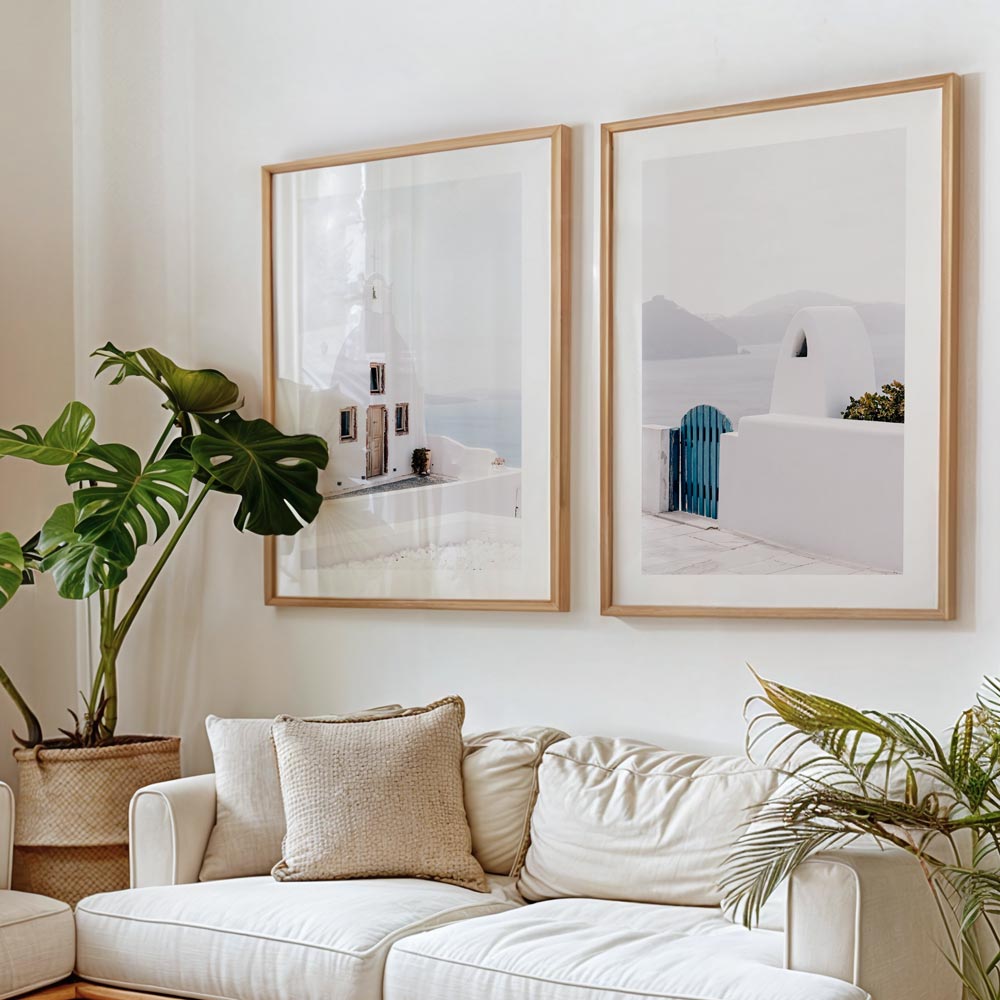 Set of 2 Art Prints - Faith and Sea & Blue Gate