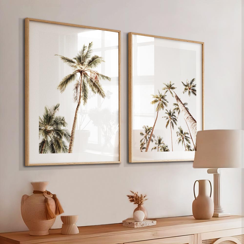 Set of 2 Art Prints - Mexico Palms I - Palms PV I