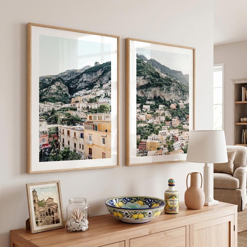 Set of 2 Art Prints - Positano I & II