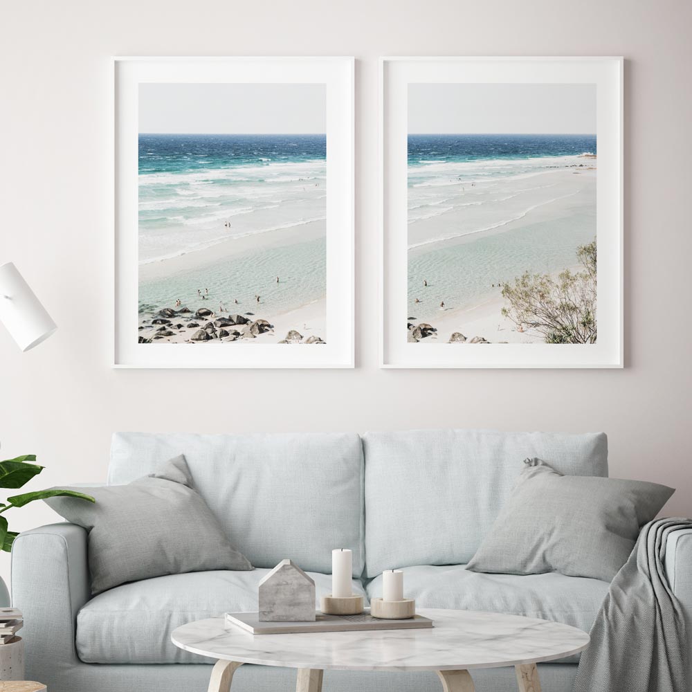 Set of 2 Art Prints - Rainbow Bay I & II