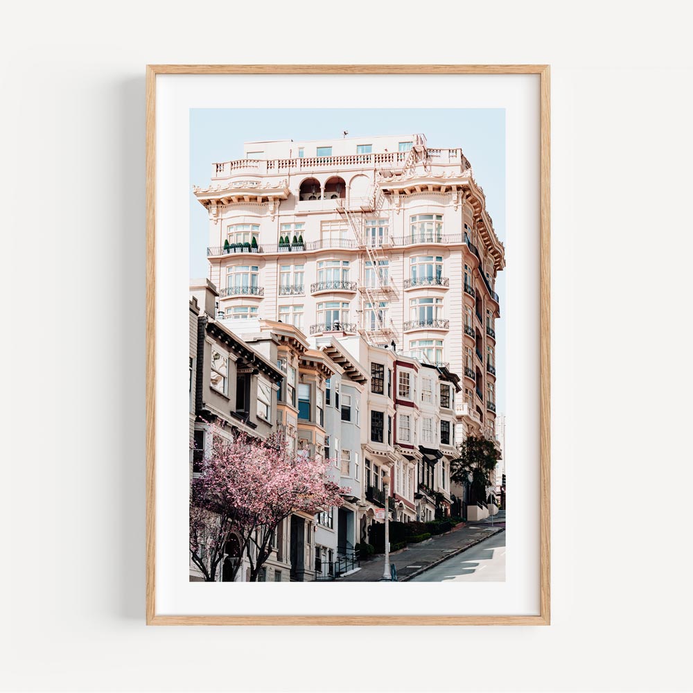 Classic San Francisco architecture canvas print for home interiors.
