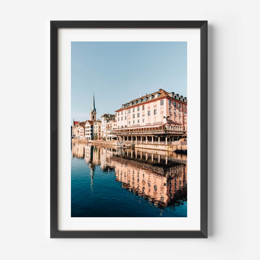 Storchen Zurich Hotel Art Print