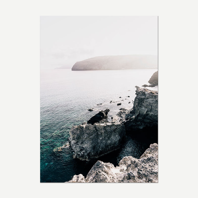 Set of 2 Coastal Art Prints - Milos Sunrise & Milos Cliff