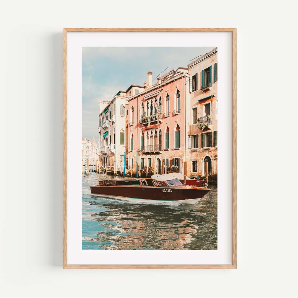 Venetian elegance showcased in this image of Taxi Acqueo - Enhance your walls with modern canvas prints and original photography.