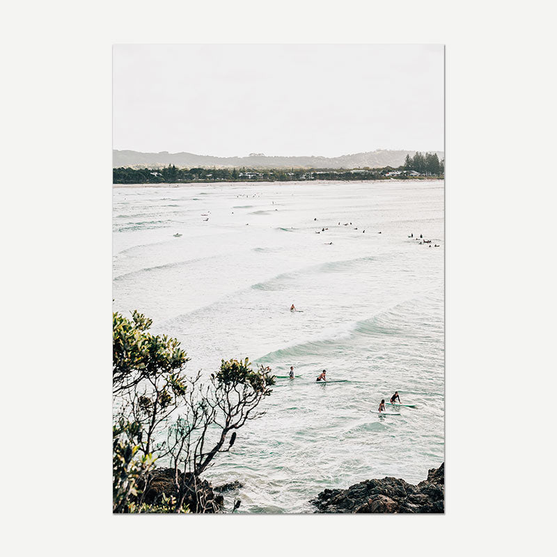 Set of 2 Byron Photography Art Prints - North Wategos & The Pass Surfers Byron Bay