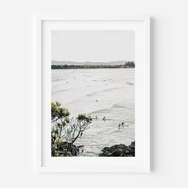 The Pass Surfers Byron Bay Coastal Art Print