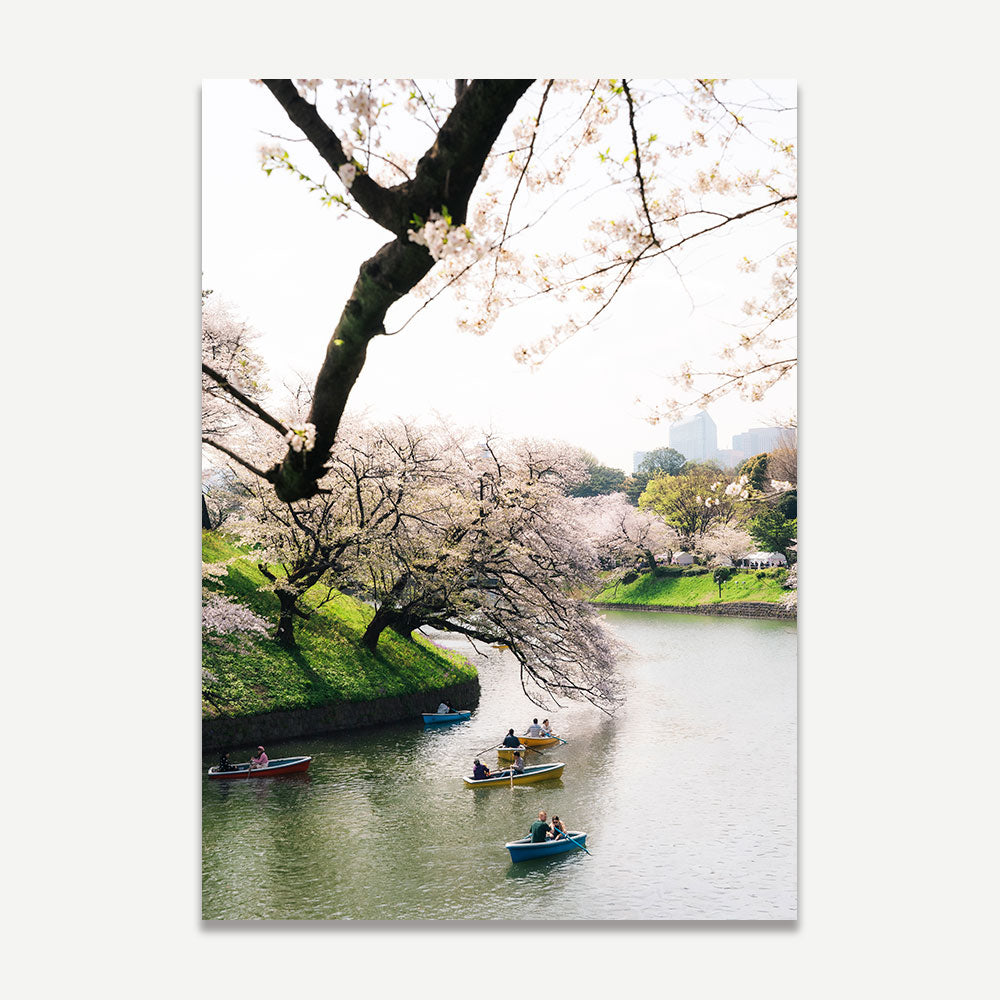 Boating in Chidorigafuchi Art Print