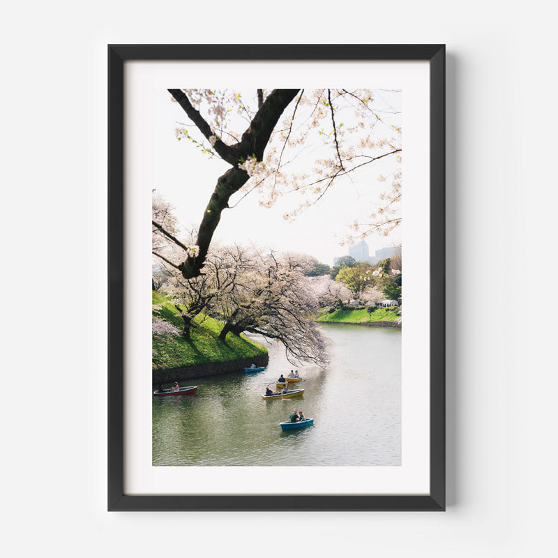 Boating in Chidorigafuchi Art Print