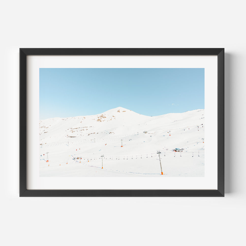 Late Season in Valle Nevado, Santiago, Chile - Elegant canvas print for modern decor.