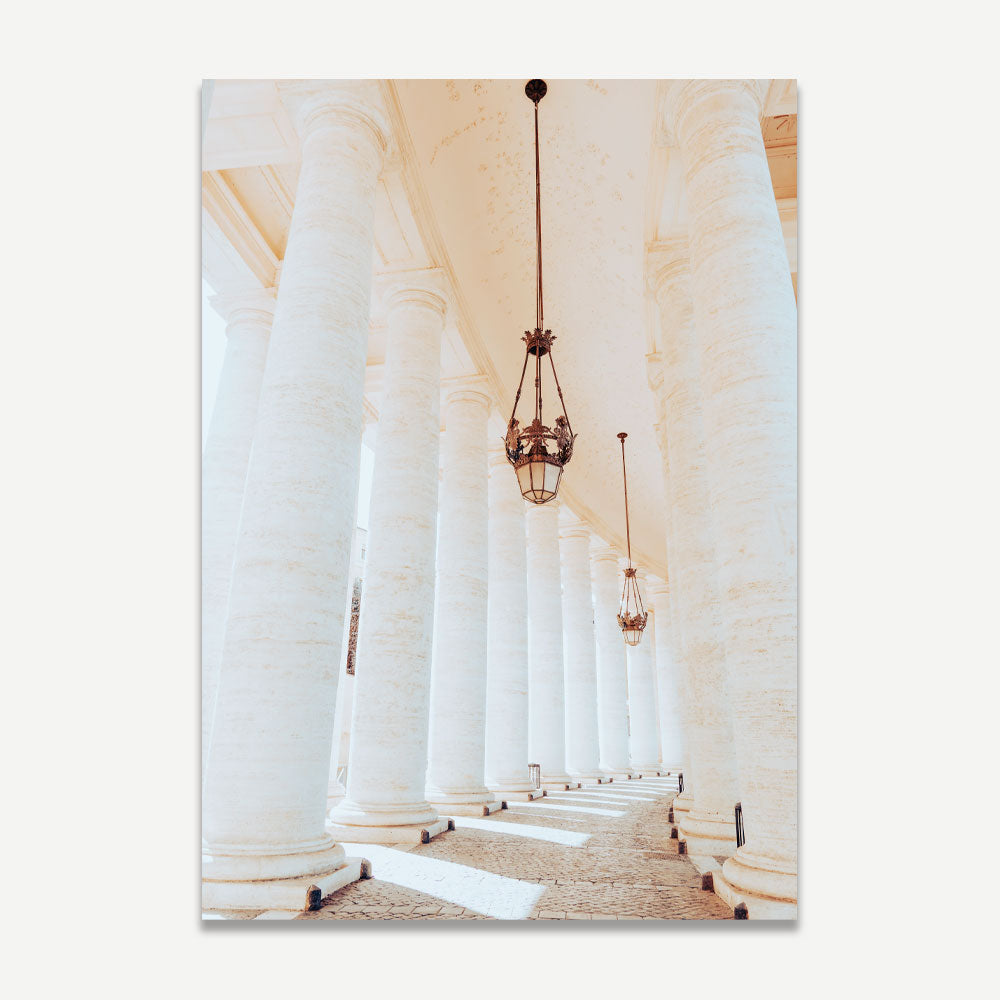 Vatican Columns wall art – majestic architectural print for elegant home decor, bringing the grandeur of Vatican City into your space.