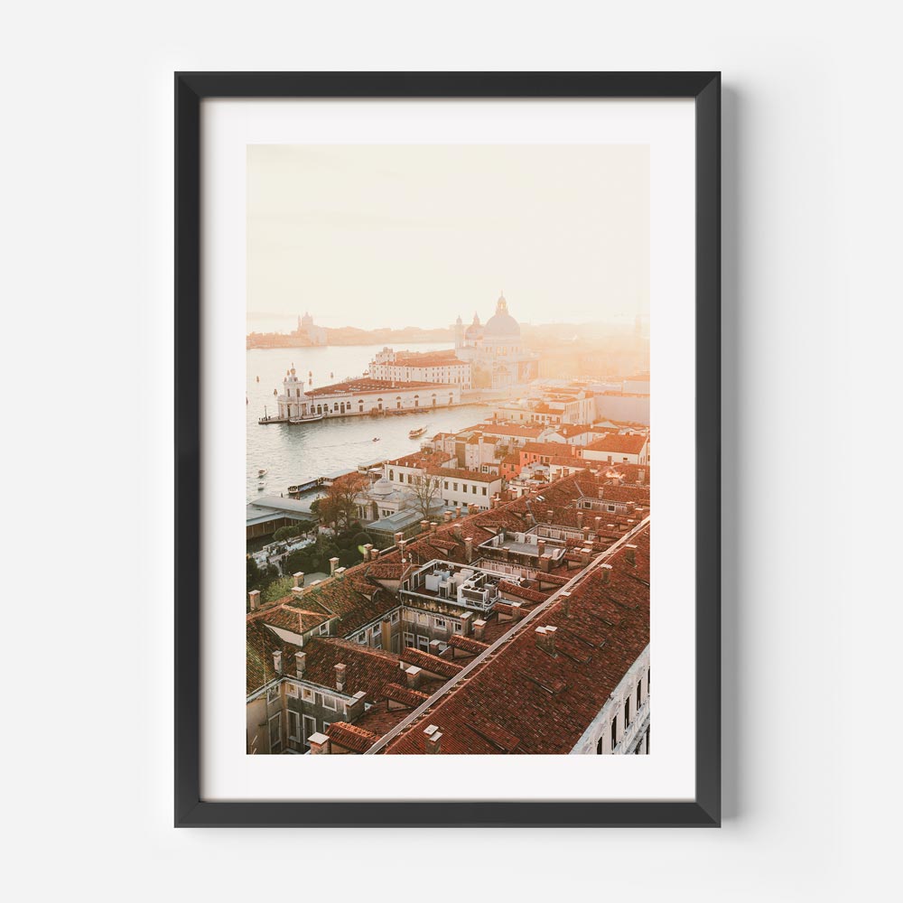 Discover the beauty of Venice's Sunset from above with this wall art - Elevate your space with original photography prints.