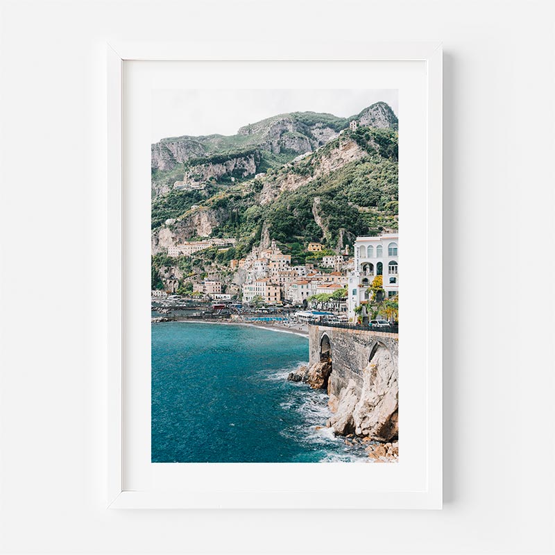 Amalfi town, Italy - Stunning travel photography of the Amalfi Coast by Oblongshop, offering wall art and prints shop.