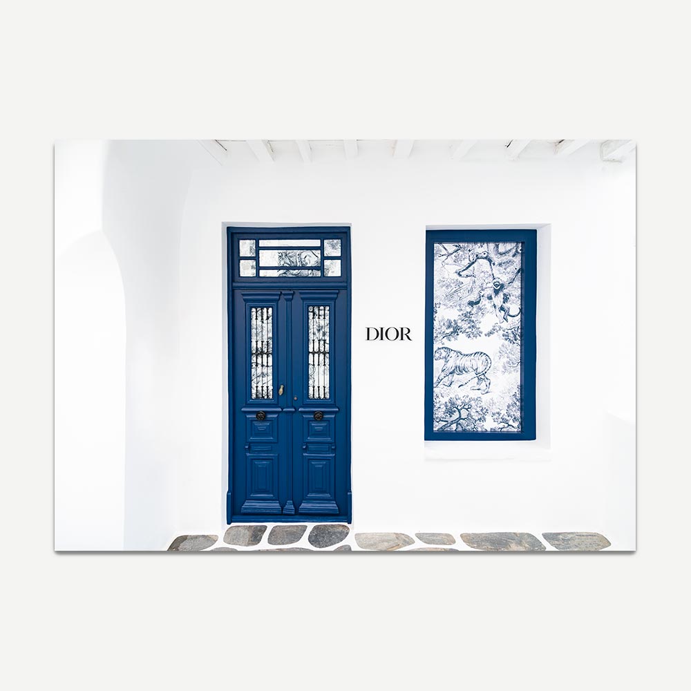 Dior Luxury brand shop front in Mykonos
