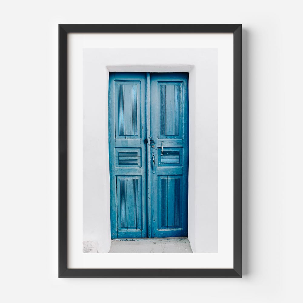 Oia Blue Door Art Print