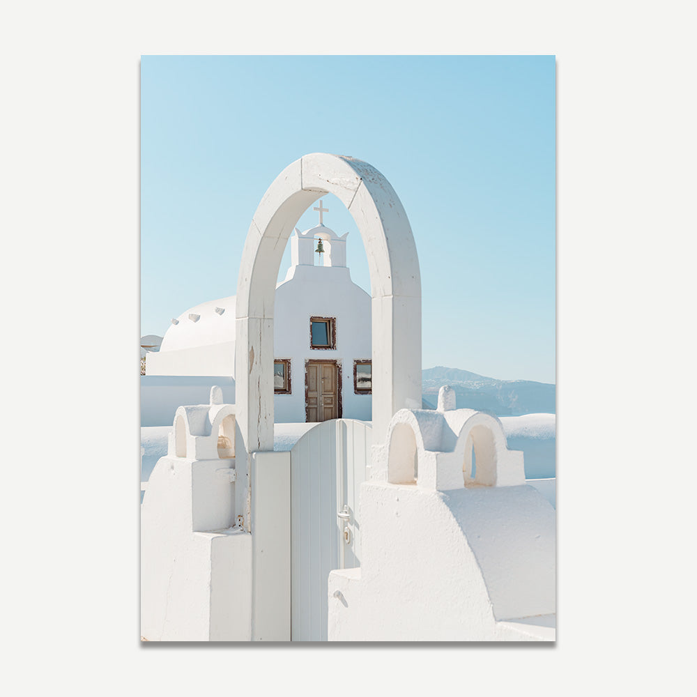 Church Chapel in Santorini Print