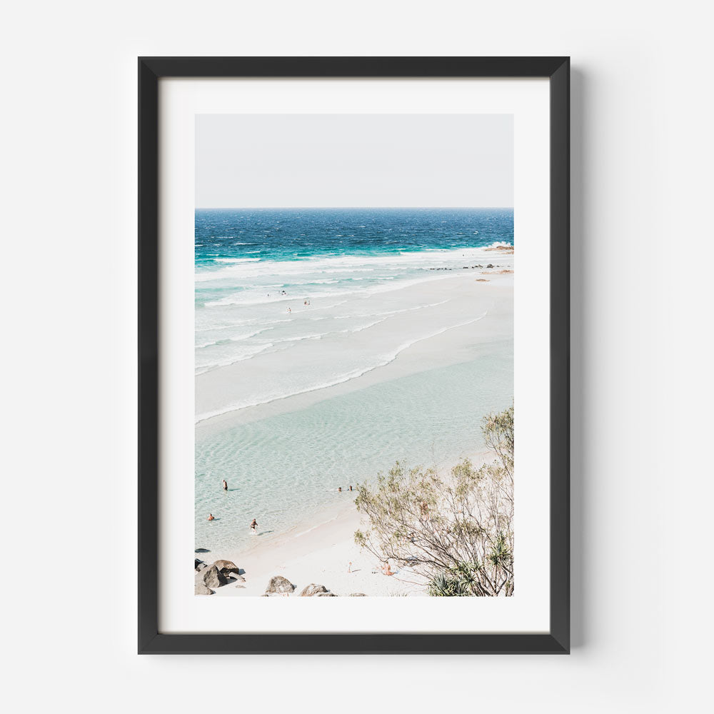 Transform your space with this captivating image of Waves at Rainbow Bay Beach, Queensland, Australia - ideal for wall decor.