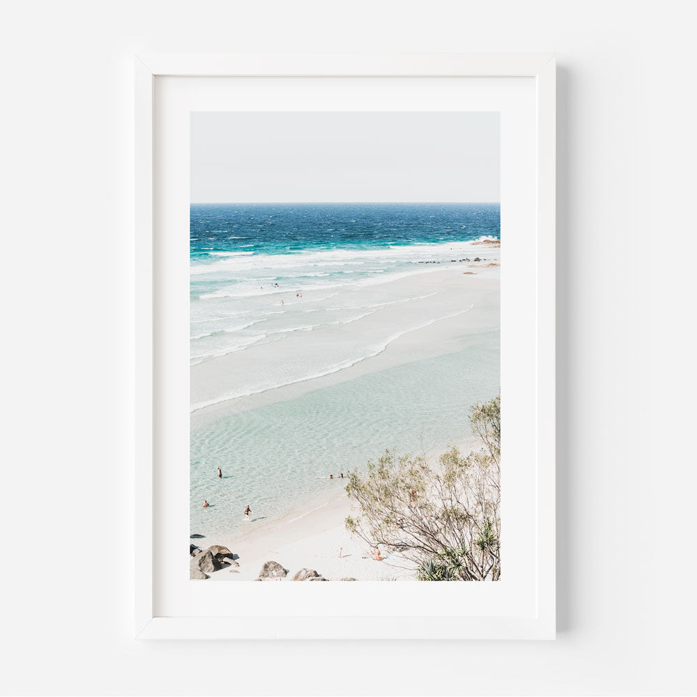 A stunning photo of Rainbow Bay Beach, Queensland, Australia - perfect wall art for your home or office.