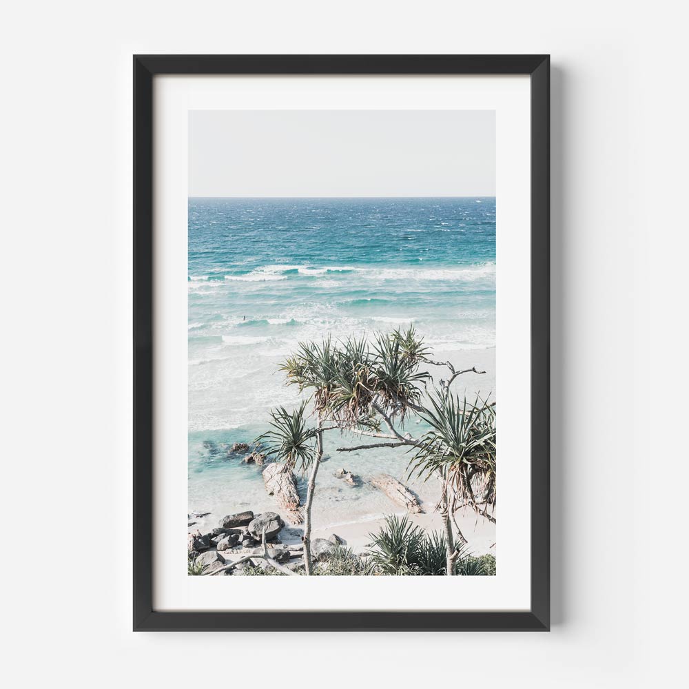 Rainbow Bay Beach prints shop - A mesmerizing coastal image turned into a framed print by Oblongshop.